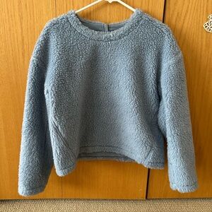 Lululemon Blue Sherpa Fleece Pullover Sweater. Like new! Super warm and stylish